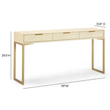 Pesce 59" Shagreen 3 Drawer Console Table