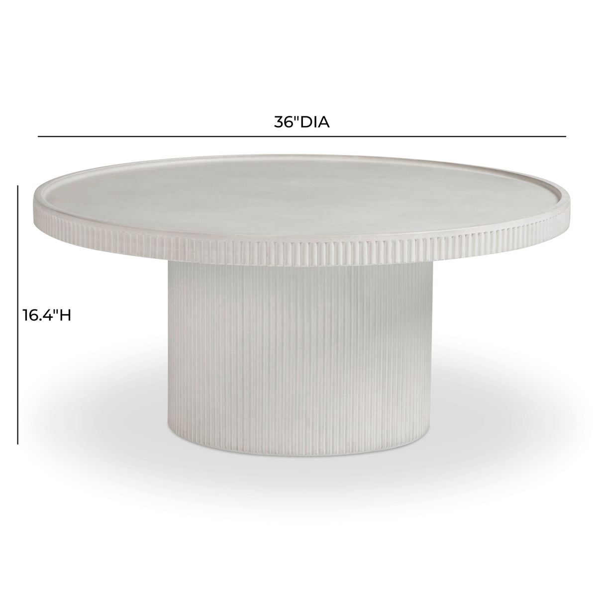 Darcy 36" Concrete Indoor / Outdoor Round Coffee Table