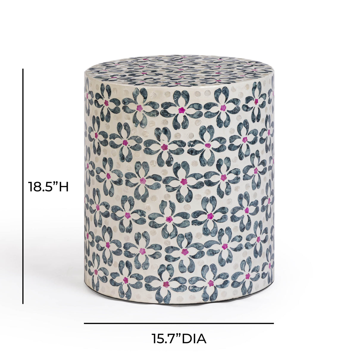 Lorna Capiz Shell Accent Stool - View 6