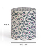 Lorna Capiz Shell Accent Stool - View 6