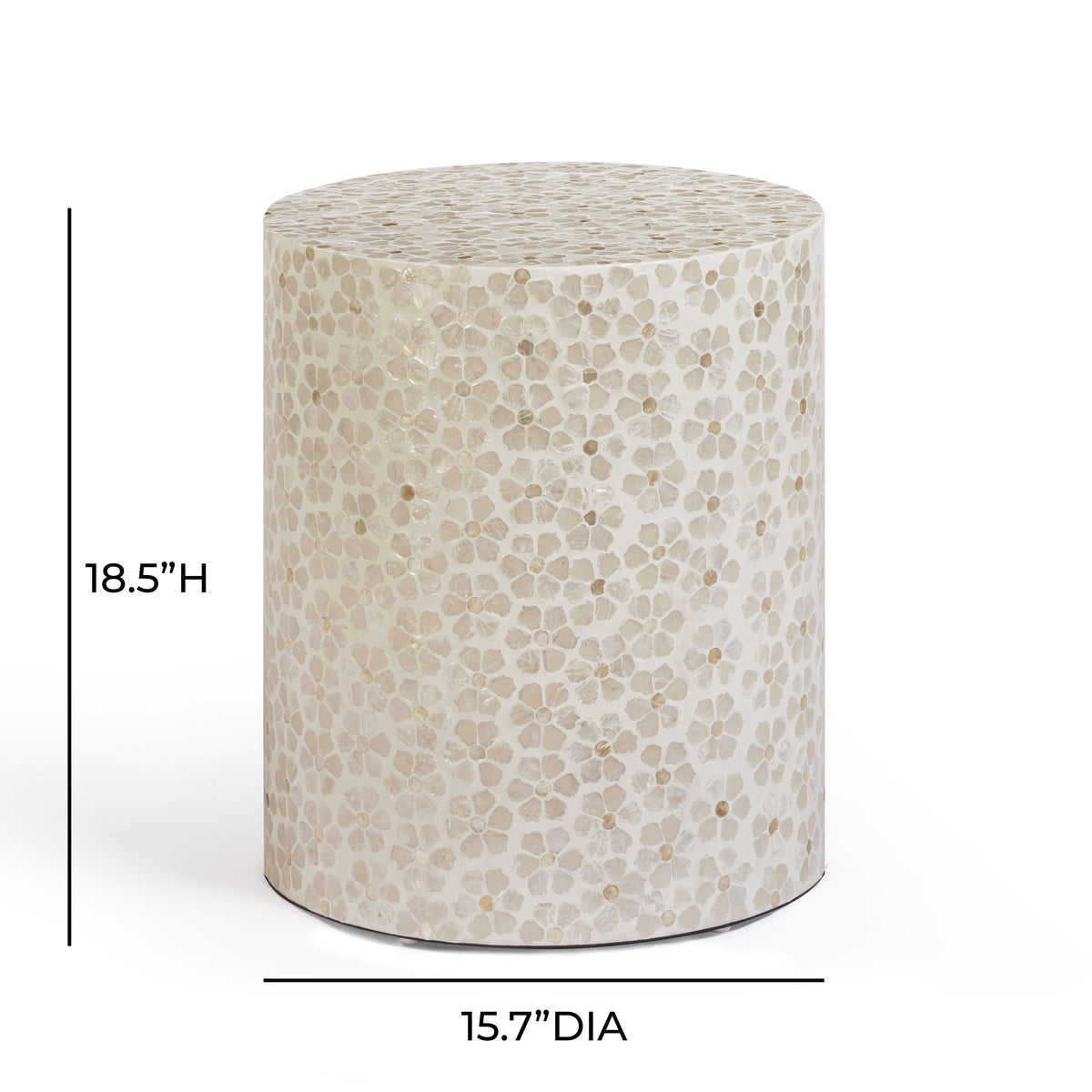 Lorna Capiz Shell Accent Stool - View 12