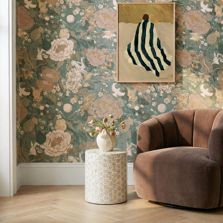 Lorna Capiz Shell Accent Stool - View 8
