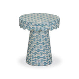 Lady Blue Ribbon Capiz Shell Round Side Table - View 1