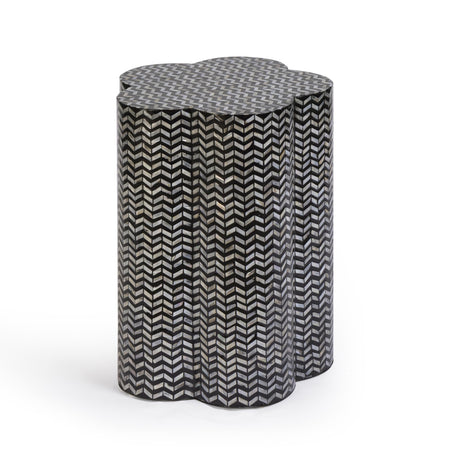 Truffle Black Mother of Pearl Shell Side Table - View 1