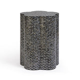 Truffle Black Mother of Pearl Shell Side Table - View 3