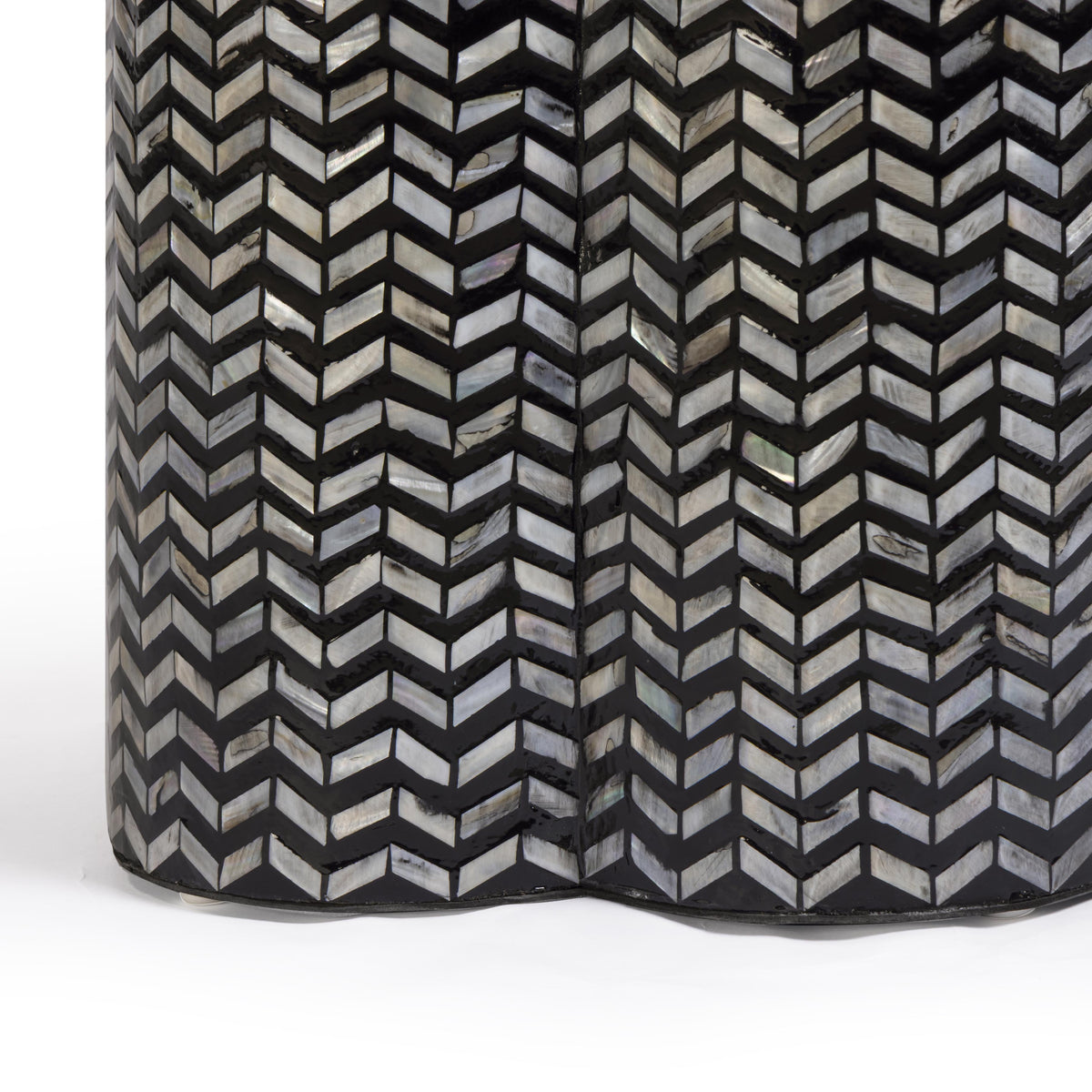 Truffle Black Mother of Pearl Shell Side Table - View 6