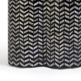Truffle Black Mother of Pearl Shell Side Table - View 6