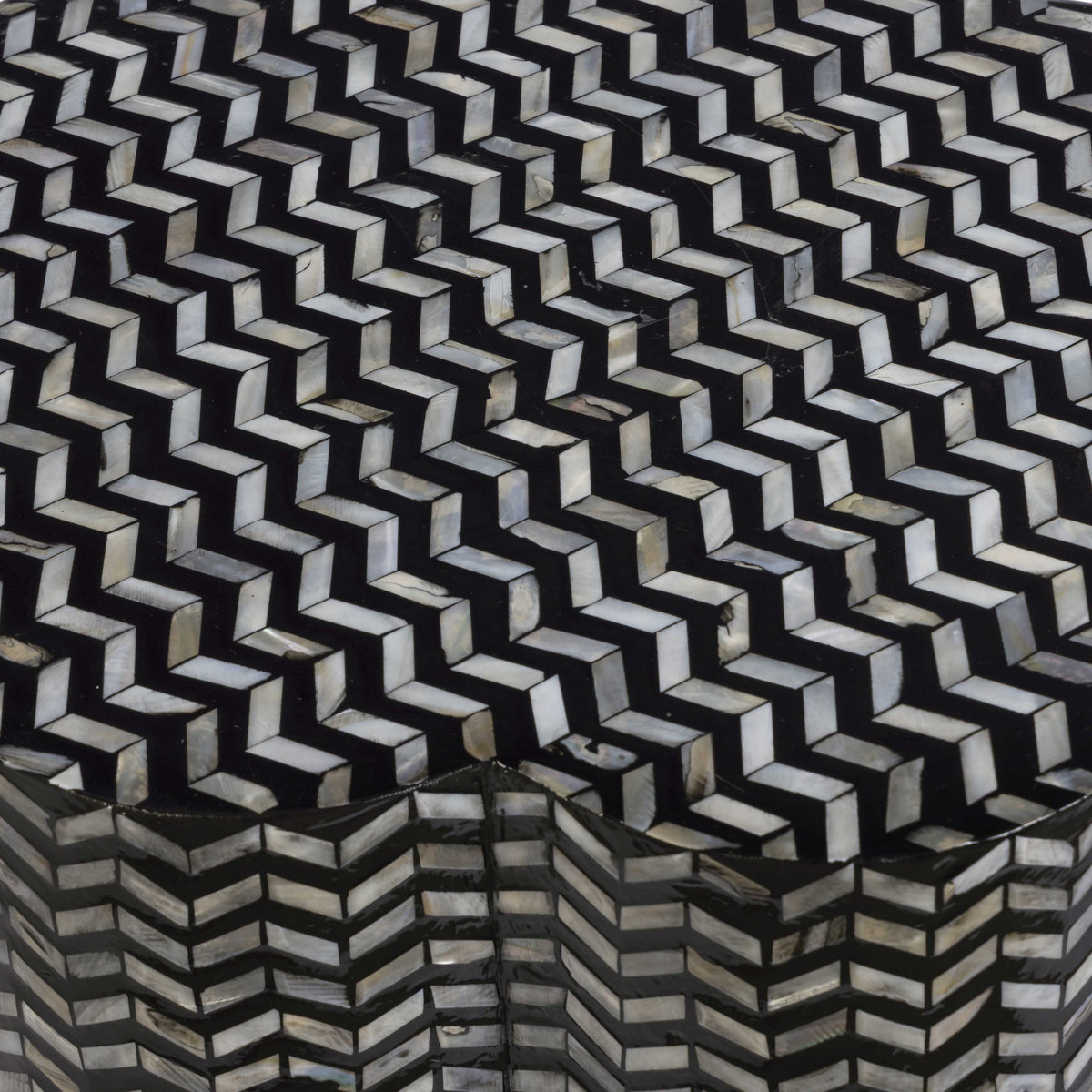 Truffle Black Mother of Pearl Shell Side Table - View 7