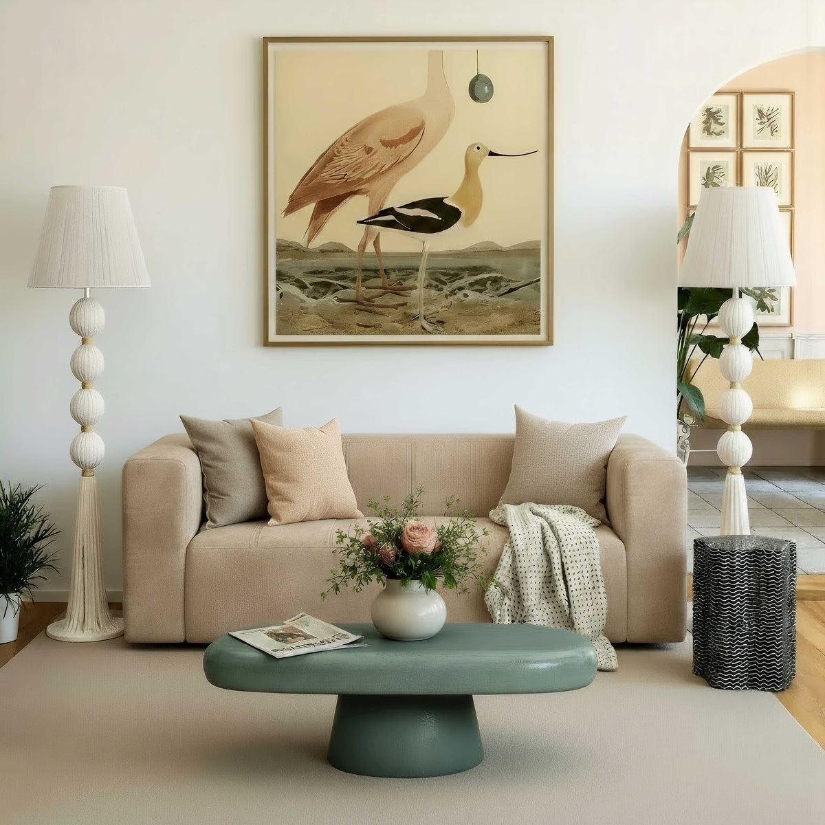 Truffle Black Mother of Pearl Shell Side Table - View 9