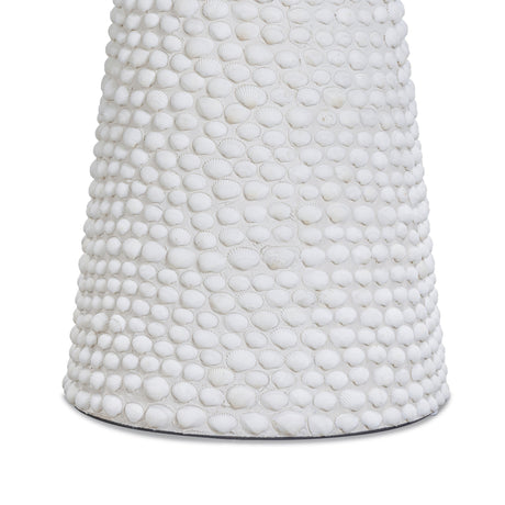 Coast Pearl White Seashell Round Side Table - View 4