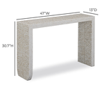 Cyprus 47" Cream Capiz Shell Console Table - View 6