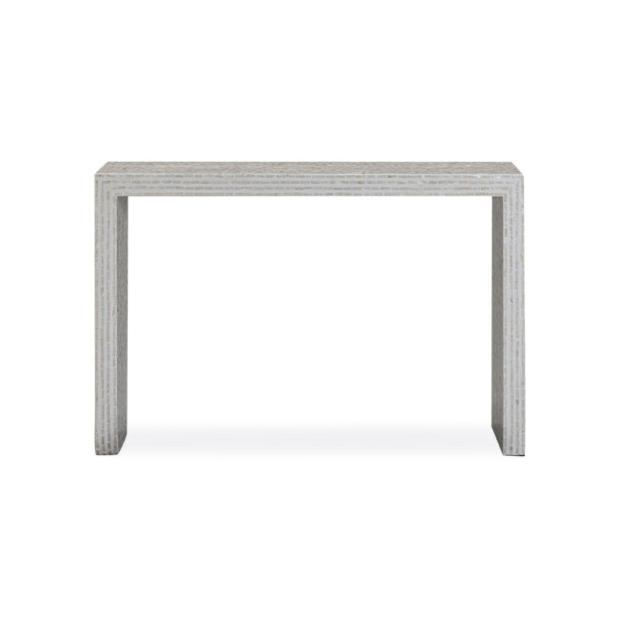 Cyprus 47" Cream Capiz Shell Console Table - View 1