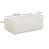 Earl 48" Shell Rectangular Coffee Table - View 7