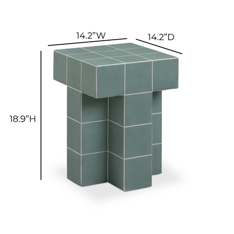 Alma Tile Concrete Indoor/Outdoor Side Table - View 6