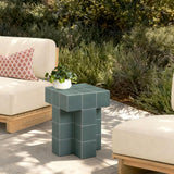 Alma Tile Concrete Indoor/Outdoor Side Table - View 2