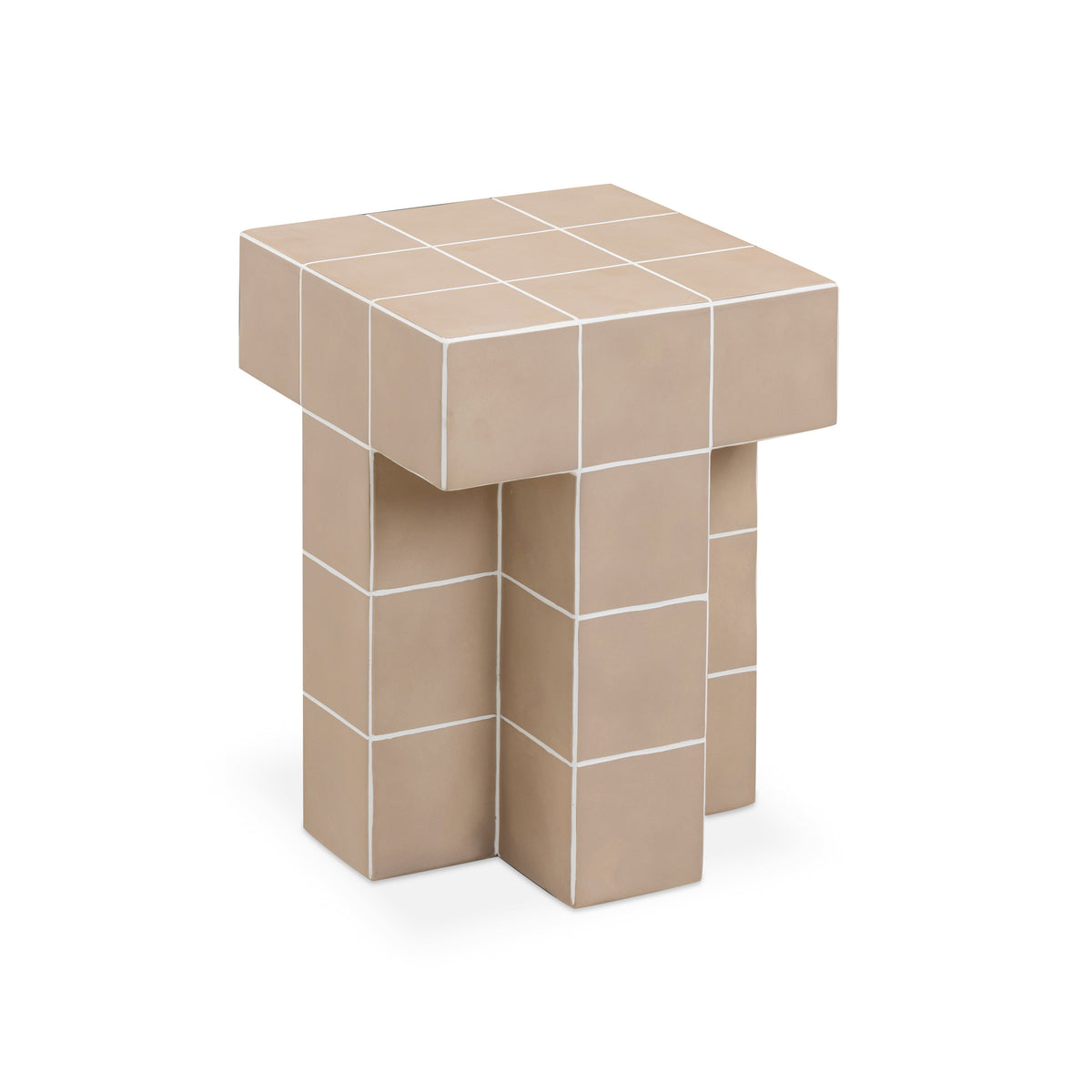 Alma Tile Concrete Indoor/Outdoor Side Table - View 13