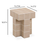 Alma Tile Concrete Indoor/Outdoor Side Table - View 18