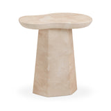 Zaya Rose Faux Marble Indoor/Outdoor Concrete Side Table - View 3