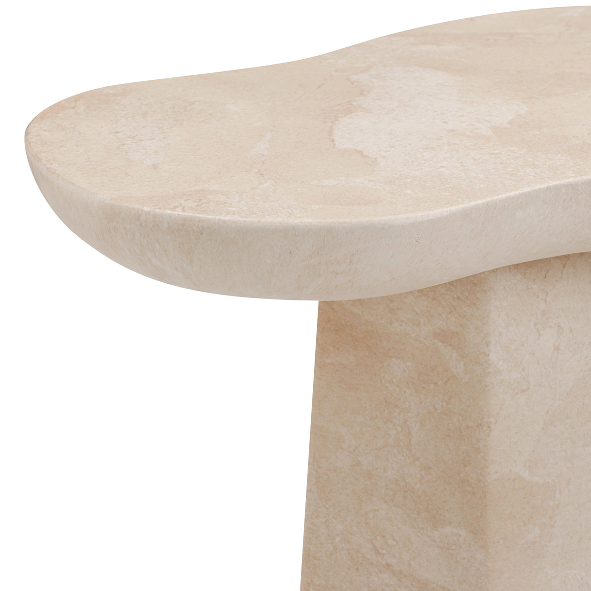 Zaya Rose Faux Marble Indoor/Outdoor Concrete Side Table - View 4