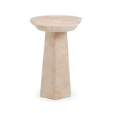 Zaya Rose Faux Marble Indoor/Outdoor Concrete Side Table - View 5