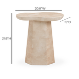Zaya Rose Faux Marble Indoor/Outdoor Concrete Side Table - View 8