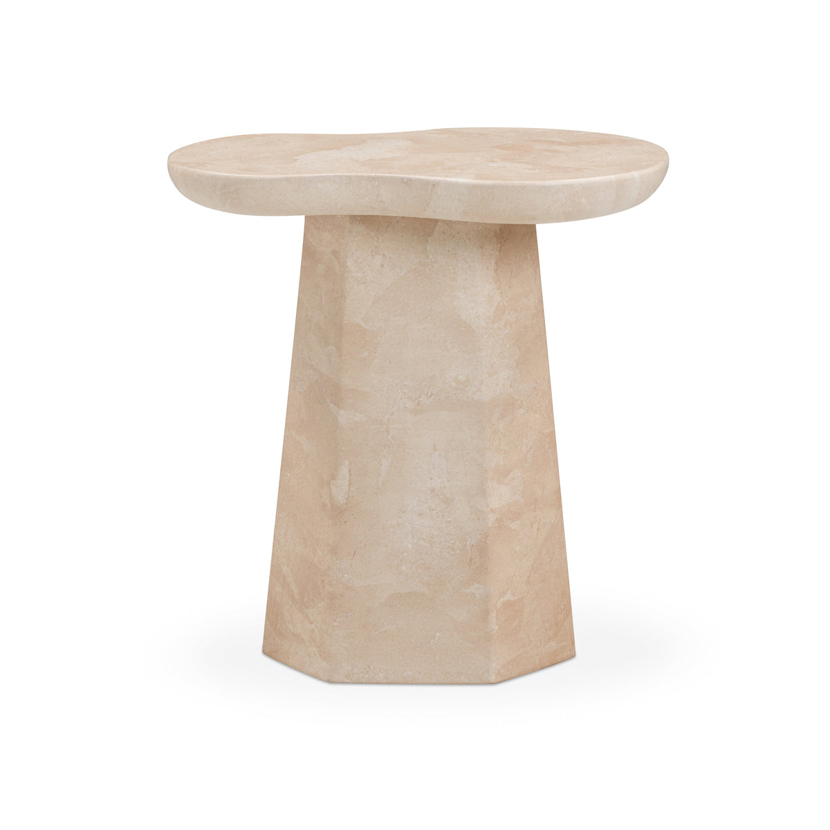 Zaya Rose Faux Marble Indoor/Outdoor Concrete Side Table - View 1