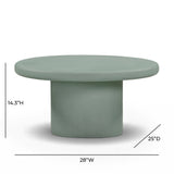 Jade Concrete Indoor/Outdoor Coffee Table (28"-34") - View 7