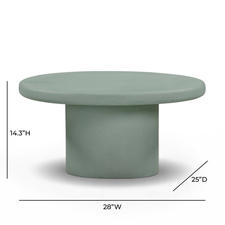 Jade Concrete Indoor/Outdoor Coffee Table (28"-34") - View 7