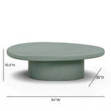 Jade Concrete Indoor/Outdoor Coffee Table (28"-34") - View 14
