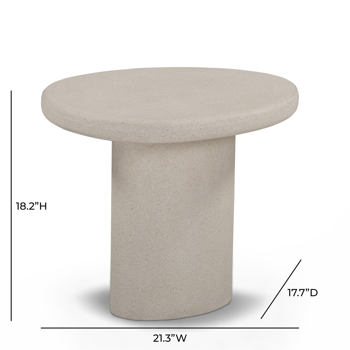Jade Concrete Indoor/Outdoor Side Table - View 15