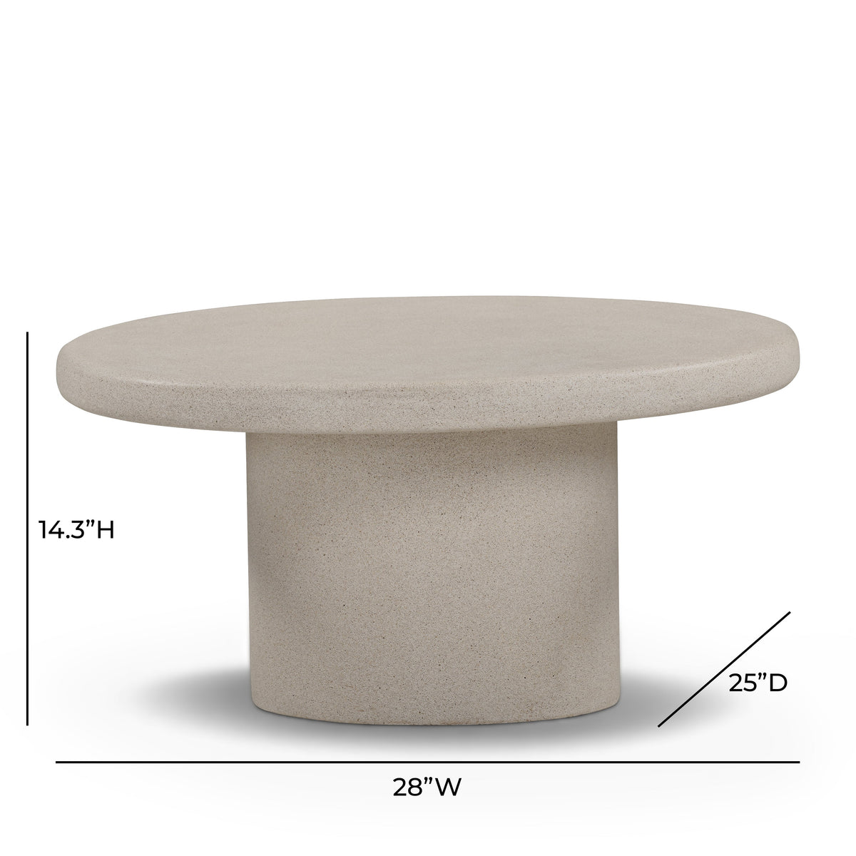 Jade Concrete Indoor/Outdoor Coffee Table (28"-34") - View 21