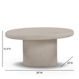Jade Concrete Indoor/Outdoor Coffee Table (28"-34") - View 21