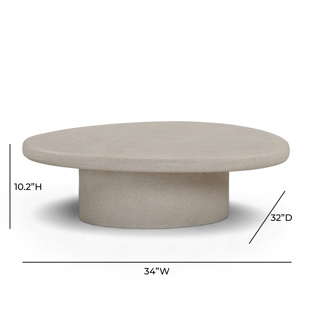 Jade Concrete Indoor/Outdoor Coffee Table (28"-34") - View 28