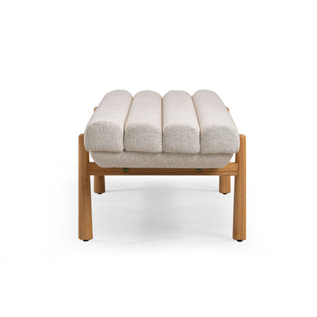Julianna 56" Textured Performance Fabric Bench - View 5