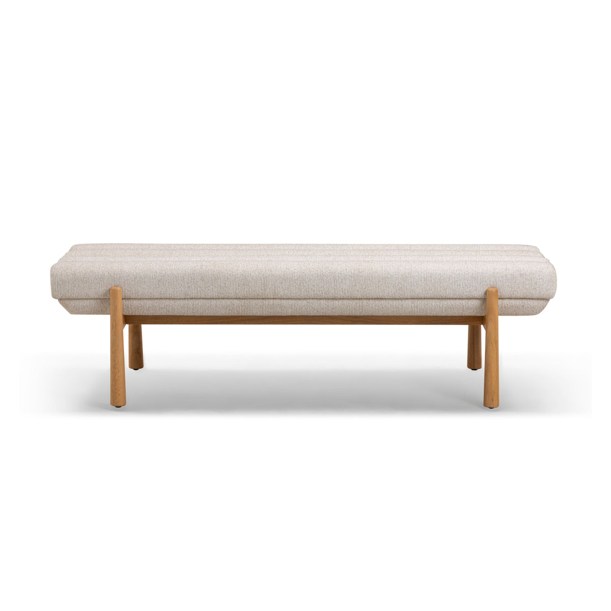 Julianna 56" Textured Performance Fabric Bench - View 3