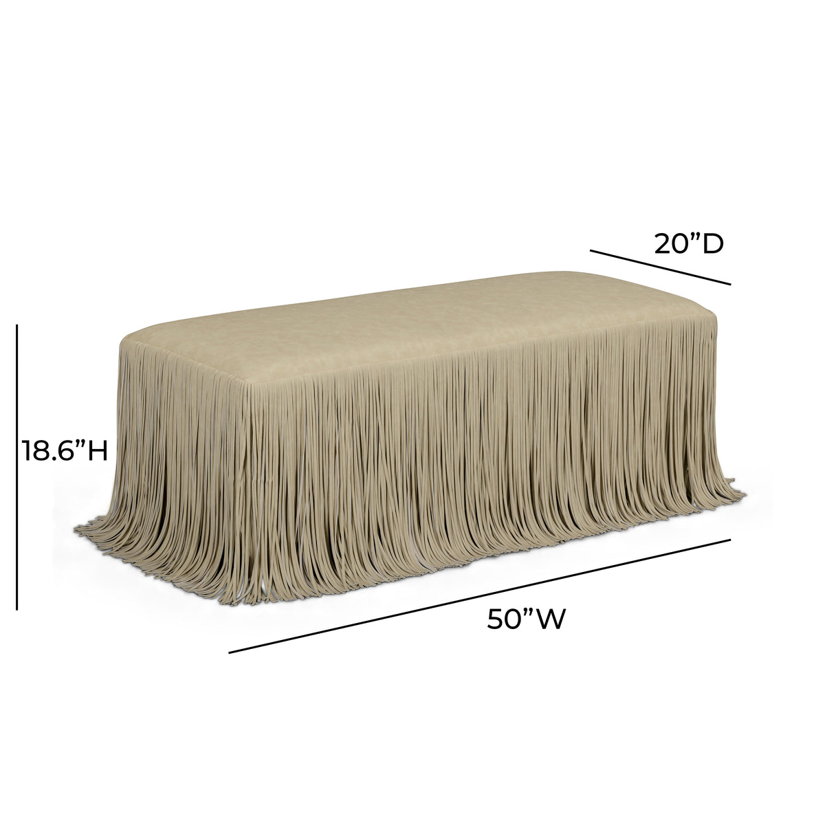 Shag Me 50" Performance Vegan Leather Bench - View 7