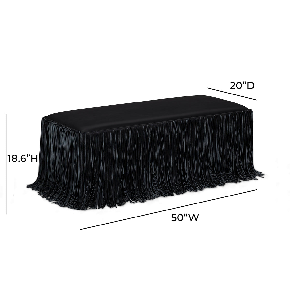 Shag Me 50" Performance Vegan Leather Bench - View 14