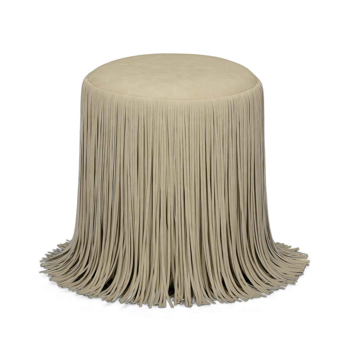 Shag Me Performance Vegan Leather Ottoman - View 3