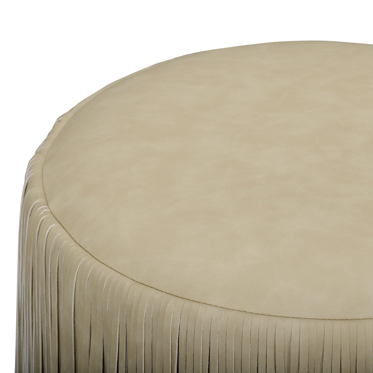 Shag Me Performance Vegan Leather Ottoman - View 4
