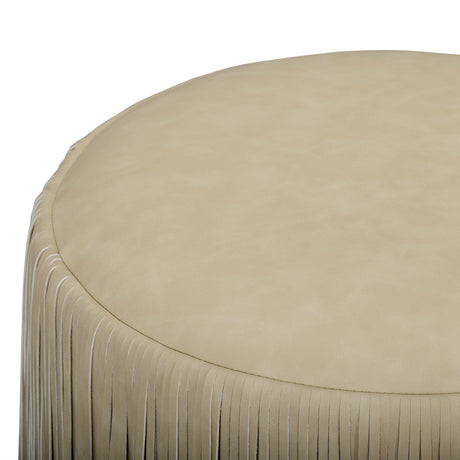 Shag Me Performance Vegan Leather Ottoman - View 4