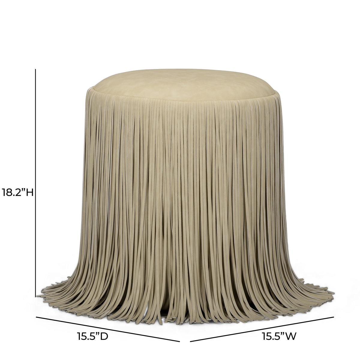 Shag Me Performance Vegan Leather Ottoman - View 6