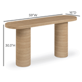 Darcy 59" Concrete Indoor/Outdoor Console Table - View 12