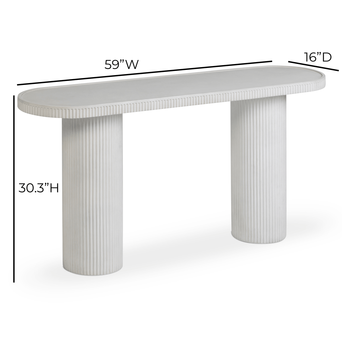 Darcy 59" Concrete Indoor/Outdoor Console Table - View 19