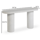 Darcy 59" Concrete Indoor/Outdoor Console Table - View 19