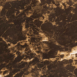 Byron 36" Dark Brown Faux Marble Indoor/Outdoor Concrete Round Coffee Table