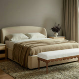 Oodle 56.5" Performance Vegan Mohair Bench - View 2