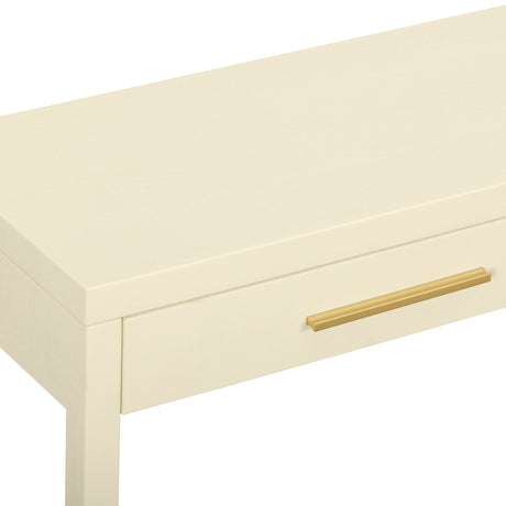 Dani 54" Cream Faux Shagreen 2-Drawer Console Table - View 6