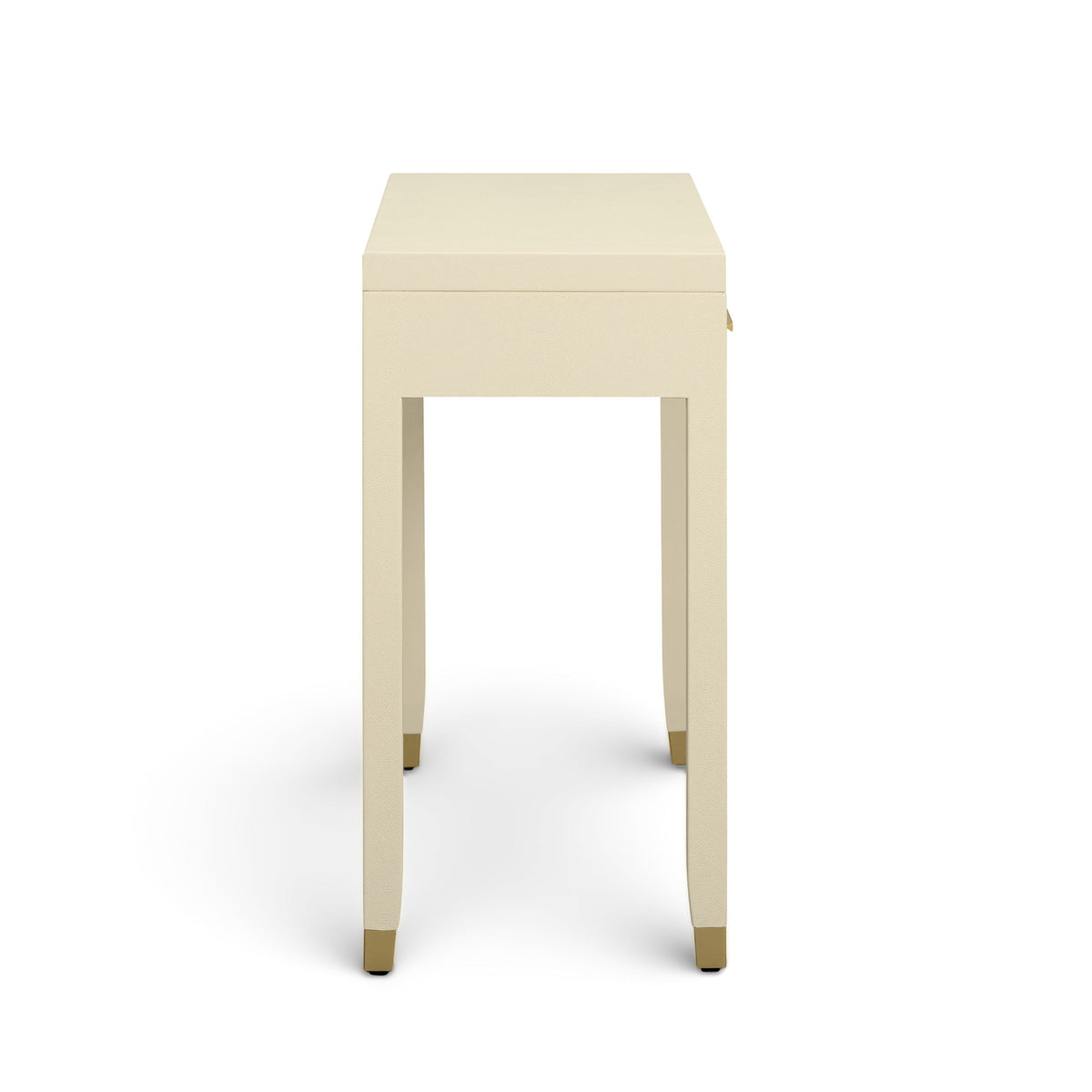 Dani 54" Cream Faux Shagreen 2-Drawer Console Table - View 7
