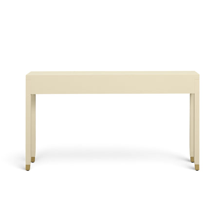 Dani 54" Cream Faux Shagreen 2-Drawer Console Table - View 8
