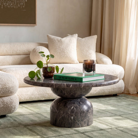 Cynthia 36" Concrete Indoor/Outdoor Coffee Table - View 16